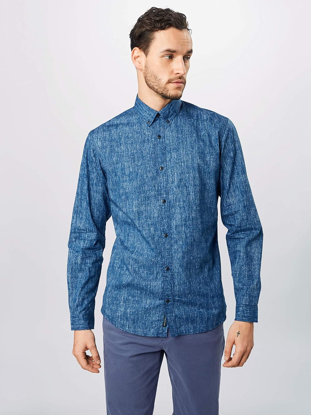 JACK & JONES Herren Hemd JCOBEN dunkelblau M