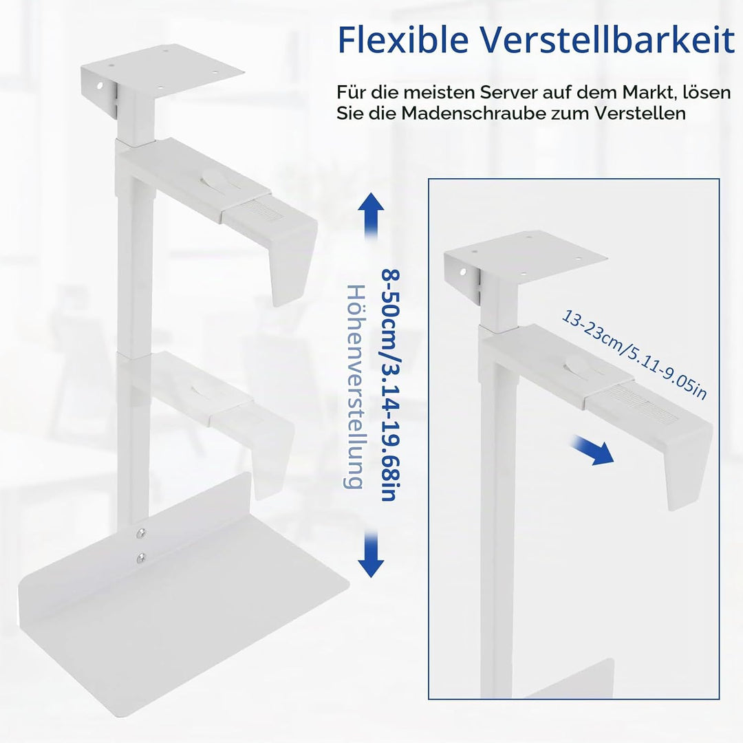 PC Halterung unter Schreibtisch, höhenverstellbar &amp; universell, platzsparende Aufhängung bis 30 kg T