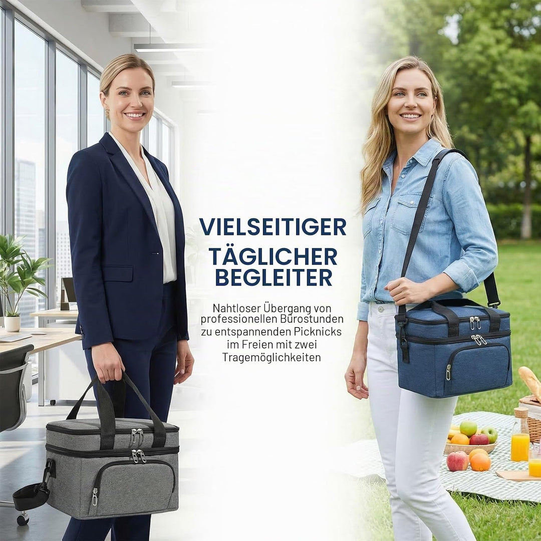10L Kühltasche für Männer und Frauen – Doppellagige Isolierte Kühltasche, Auslaufsichere Lunchtasche