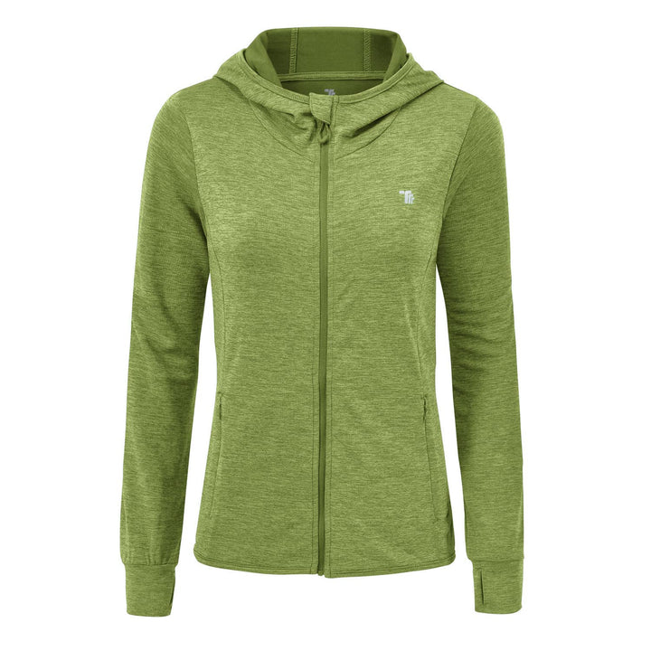 donhobo Damen Laufjacke Sportjacke Trainingsjacke Langarm Fitness Yoga Jacke Leicht Atmungsaktive Fu