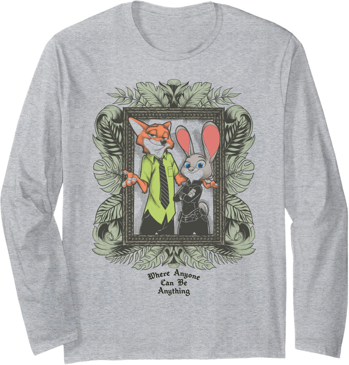 Disney Zootopia Nick And Judy Where Anyone Can Be Anything Langarmshirt