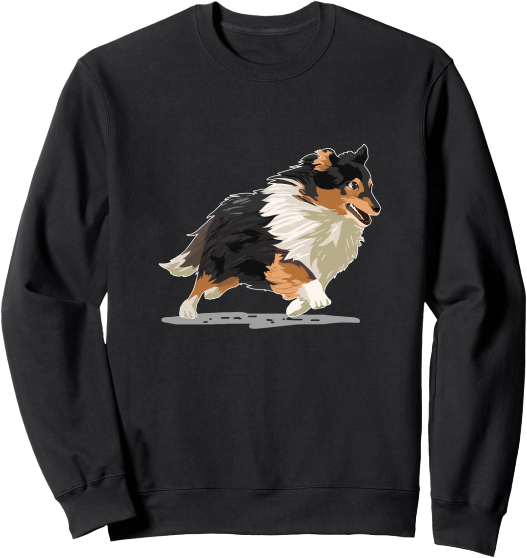 Sheltie Dog Illustration für einen Hundebesitzer Sweatshirt