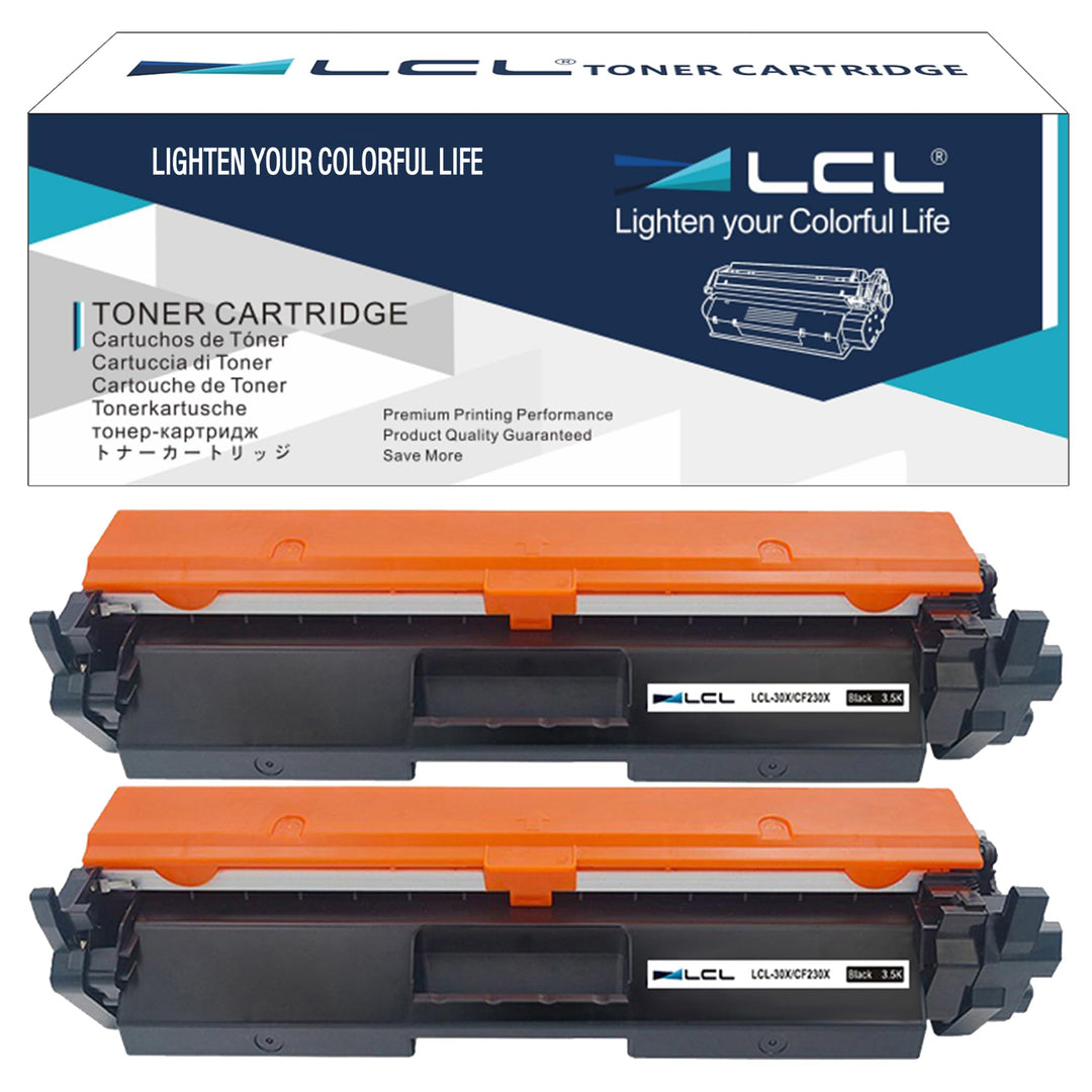 LCL Kompatibel Toner 30A 30X CF230A CF230X CRG220 High Yield (2Schwarz) Kompatible für HP Laserjet P
