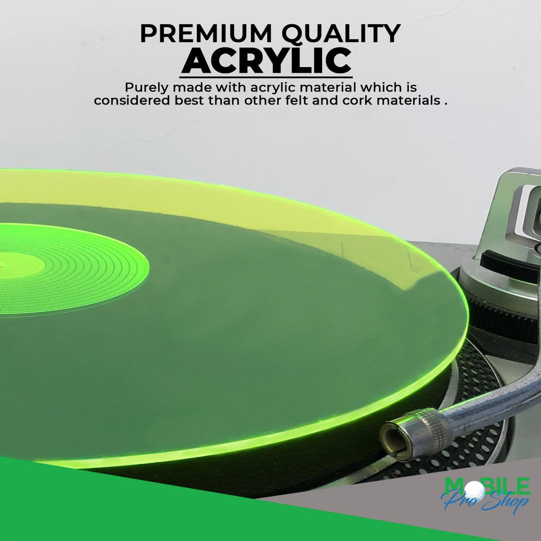 Mobile Pro Shop Plattenspieler-Acryl-Slipmat für Vinyl-LP-Plattenspieler – 2,7 mm dick bietet straff