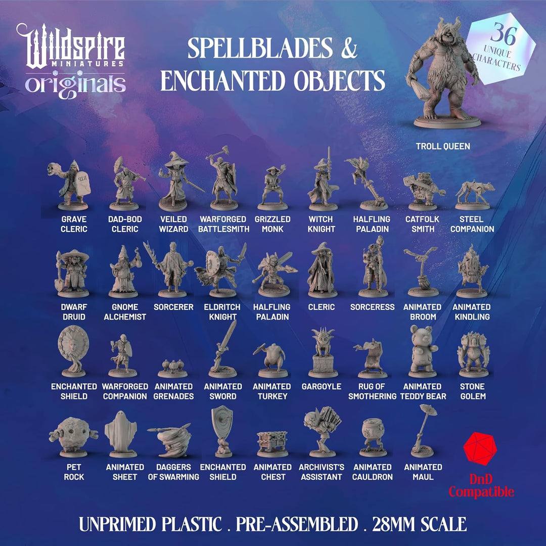 Wildspire Spellblades & Animated Objects Miniaturen für DND, D&D Miniaturen, Dungeons and Dragons Mi