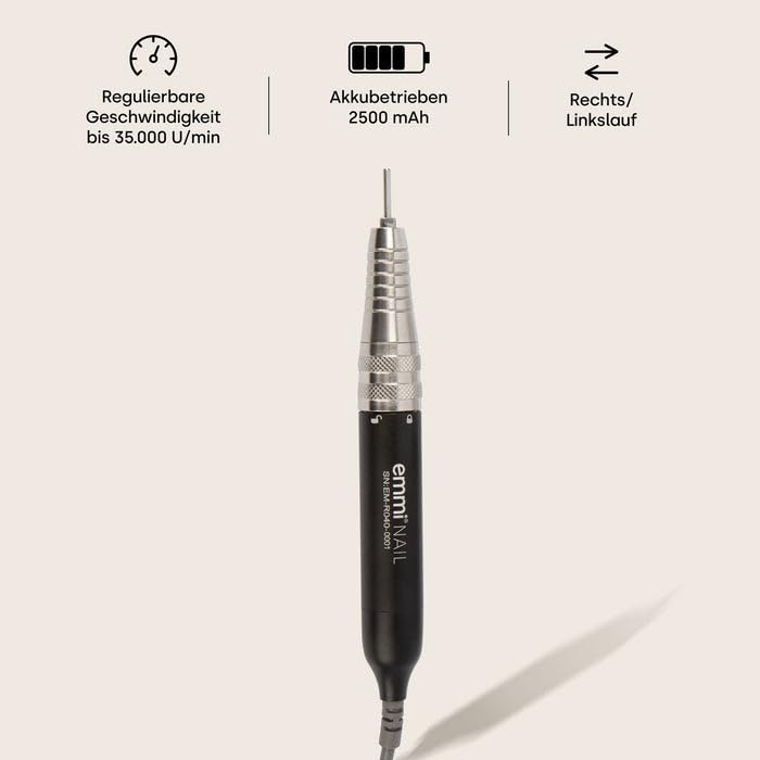 Emmi Nail Fräser I Elektrischer Fräser für Gelnägel I Elektrische Nagelfeile I Entfernt Gel & Lack (