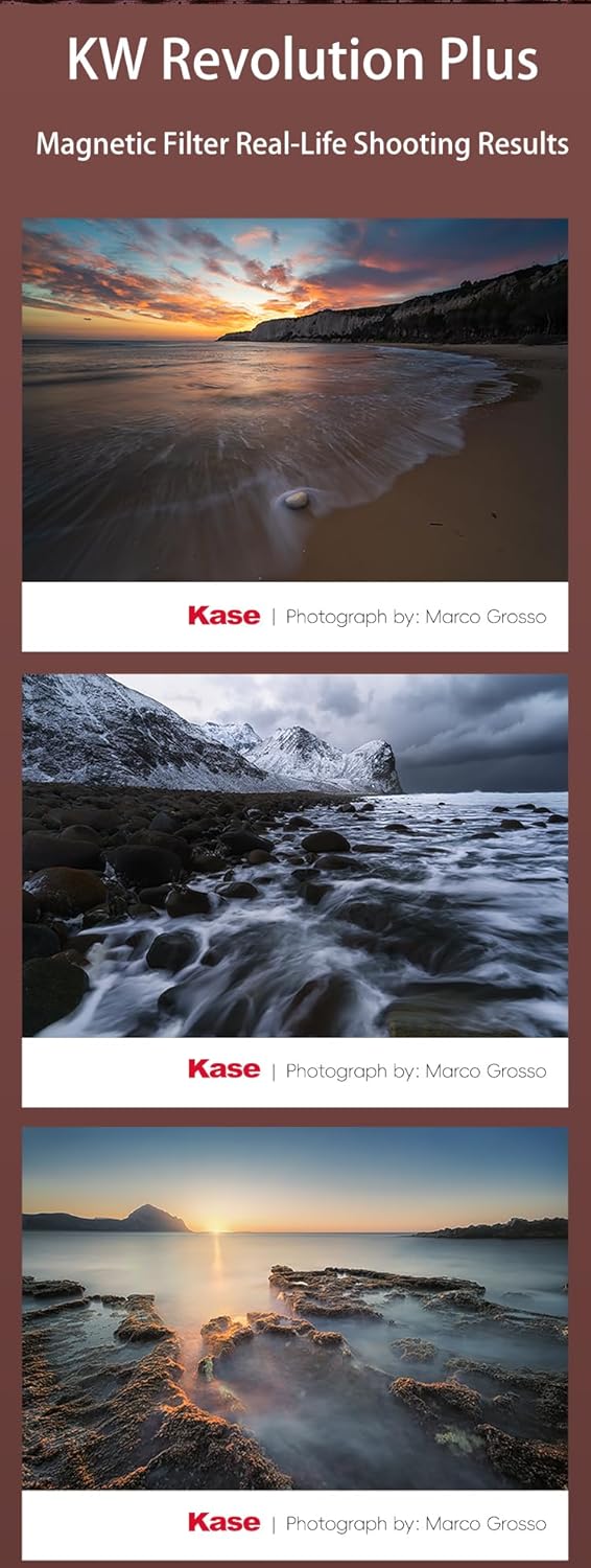 Kase Revolution Plus Master Filter-Set, magnetisch, stossfest, gehärtetes optisches Glas, mit farbco