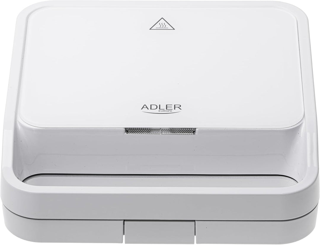 ADLER 2-in-1-Sandwichmaker, schnelles Aufheizen, einfache Aufbewahrung