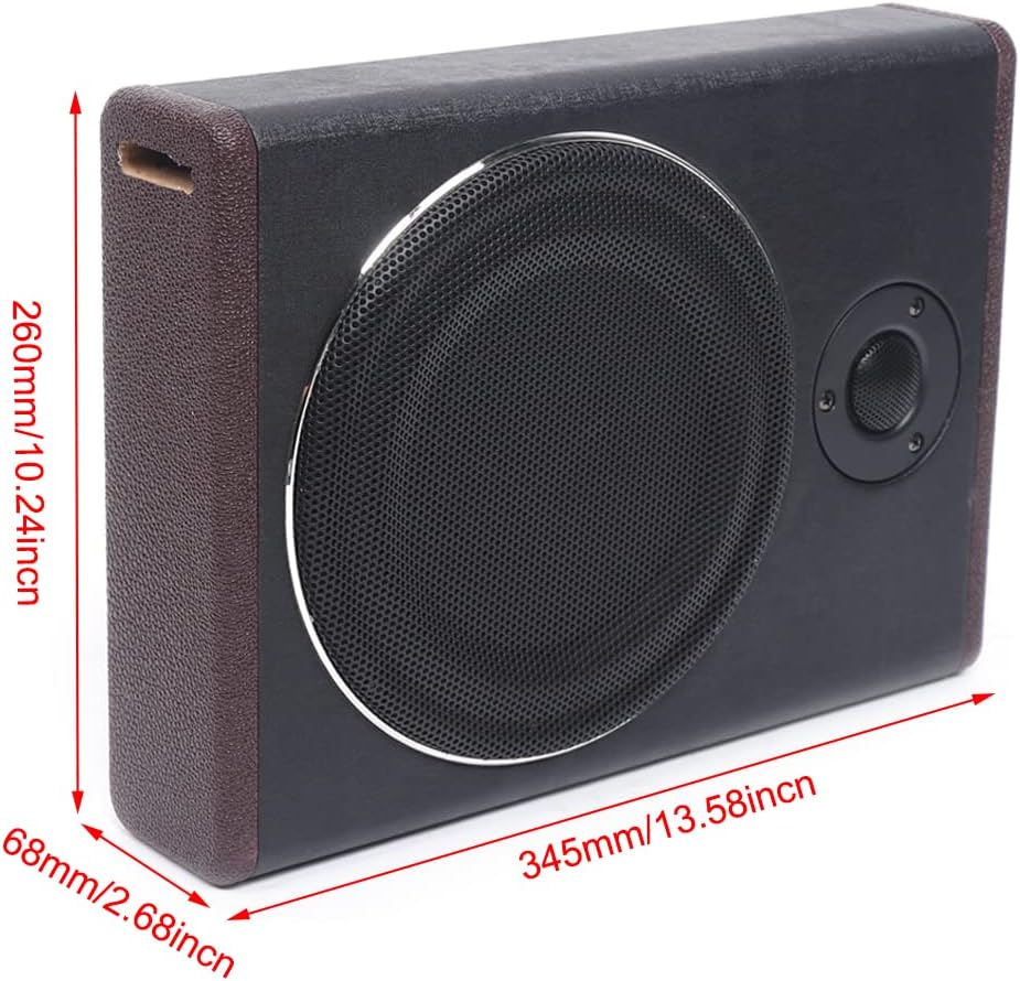 8'' 600W Autoradio Bass Box Aktiv Subwoofer Kompakt Lautsprecher Auto Untersitz Active Stereo Verstä