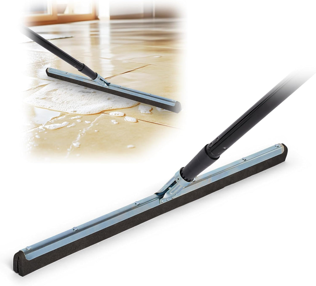 Novaliv Wasserschieber Bodenabzieher 60cm mit Stiel 137 cm Duschabzieher Abzieher Dusche Boden Abzie