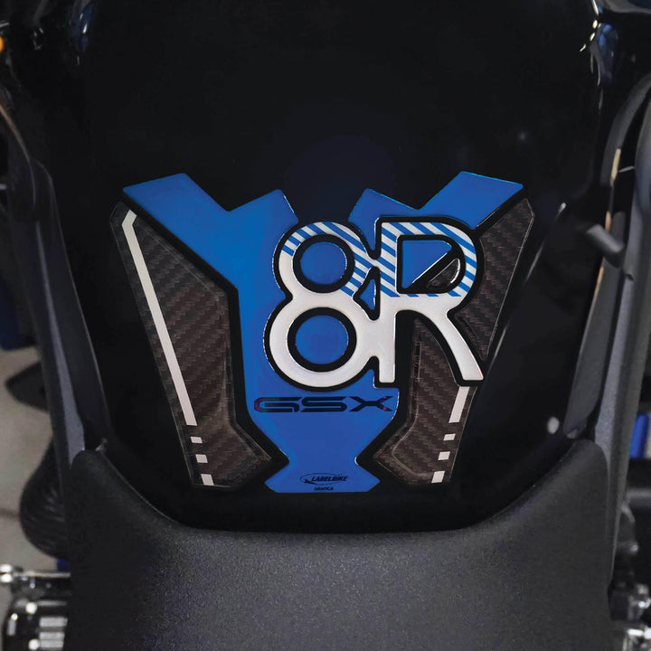 LABELBIKE 3D Aufkleber Motorrad Tankpad kompatibel mit Suzuki | GSX-8R, Harzschutz, Kratzfestigkeit,