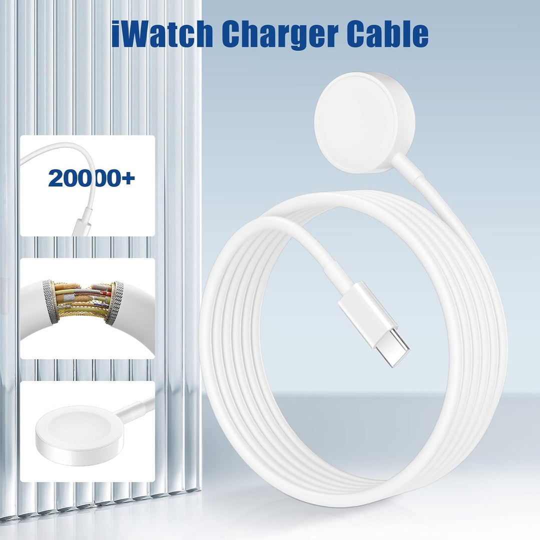 für Apple Watch Ladekabel Original, 20W USB C Ladegerät Schnellladegerät mit Magnet iWatch Kabel 2M
