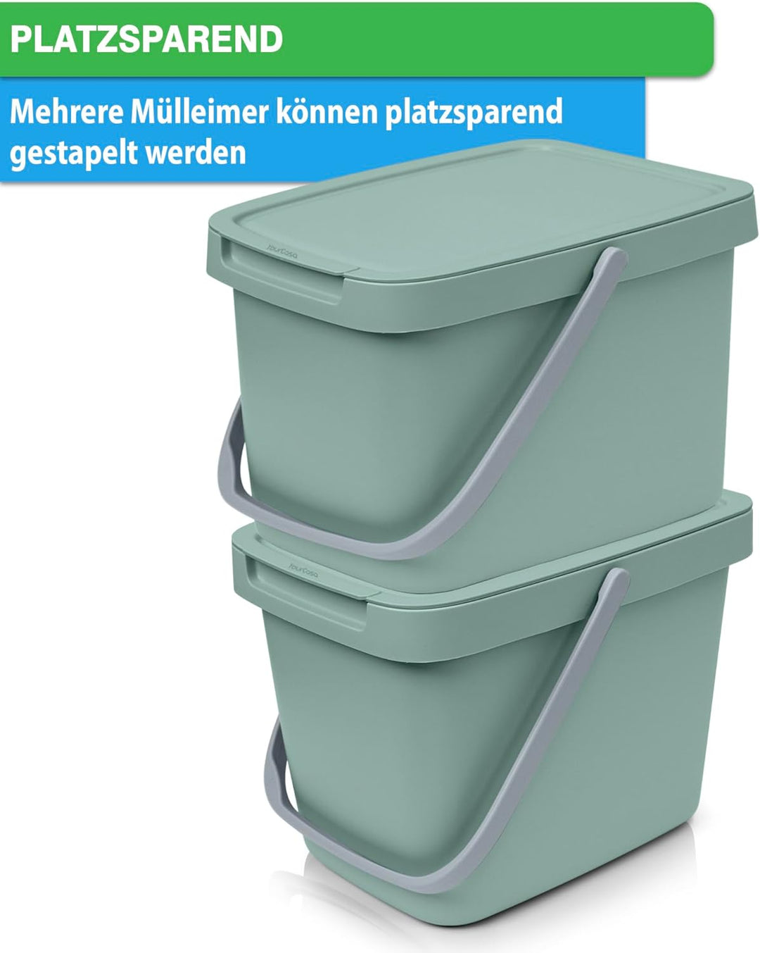 YourCasa Biomülleimer Küche - 6L Komposteimer Küche für alltäglichen Biomüll Behälter - Kompostbehäl