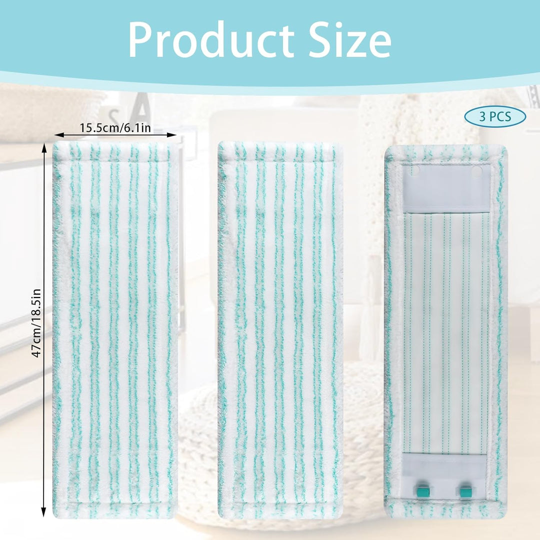 Leifheit Profi XL Micro Duo Wischbezüge Set, Mikrofaser für Leifheit Wischmop Ersatzteile, Flecken E
