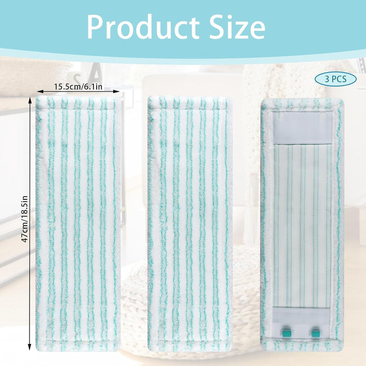 Leifheit Profi XL Micro Duo Wischbezüge Set, Mikrofaser für Leifheit Wischmop Ersatzteile, Flecken E