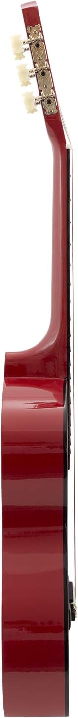 TIGER Klassische Gitarre MA-CG08 1/2 Grösse Rot Klassikgitarre - Bunte Spanische Gitarre mit Trageta