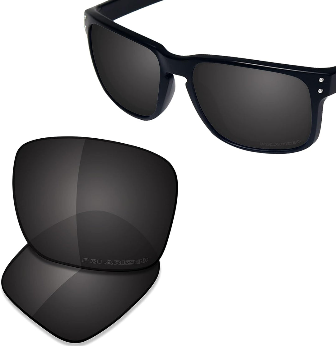 Saucer Premium Ersatzgläser für Oakley Holbrook Mix OO9384 Sonnenbrillen High Definition - Carbon Bl