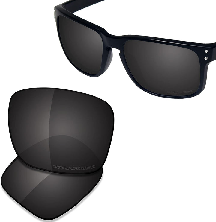 Saucer Premium Ersatzgläser für Oakley Holbrook Mix OO9384 Sonnenbrillen High Definition - Carbon Bl