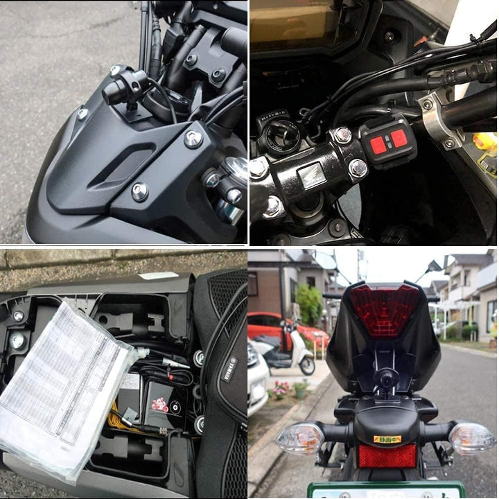 VSYSTO Motorrad Kamera, Ganzkörper Wasserdicht Nachtsicht 130° Weitwinkelobjektiv HD 1080P vorne und