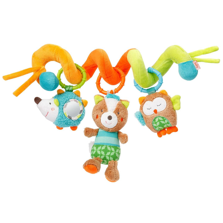 Fehn Activity Spirale Sleeping Forest - Kinderwagen Spielzeug zum Fühlen & Greifen - Babyspielzeug f