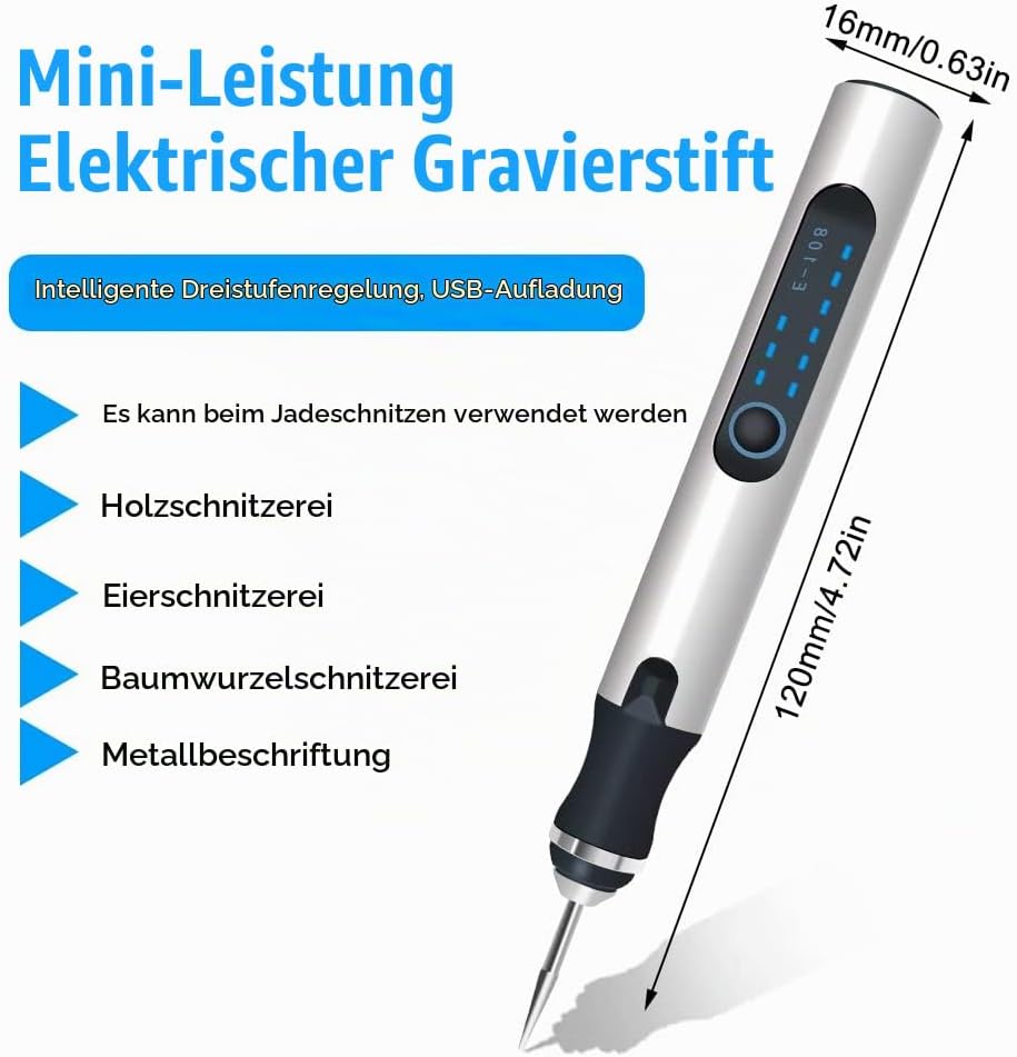 Elektrischer Gravierstift Gravierwerkzeugsatz Micro Gravierer Ätzstift DIY Drehwerkzeug für Schnitze