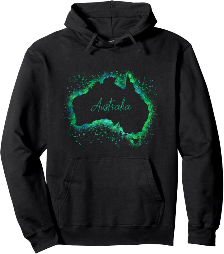 Weltkarte Australien Pullover Hoodie