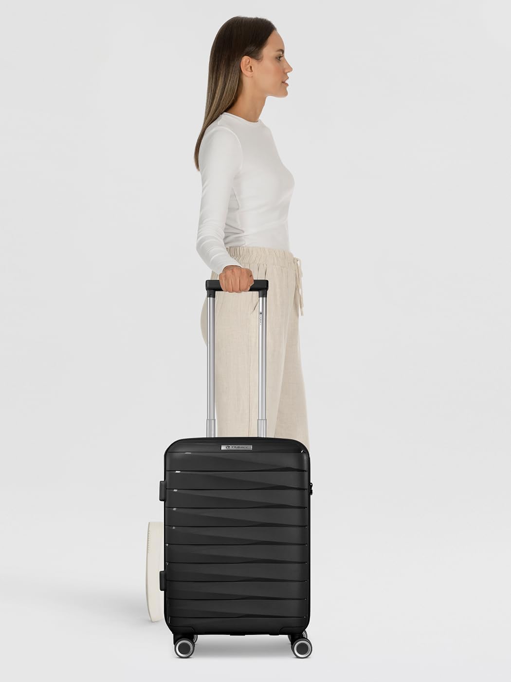 Franky Kabinen-Koffer für Damen und Herren | Kleiner Cabin-Trolley 36 x 20 x 55 cm aus hochwertigem,