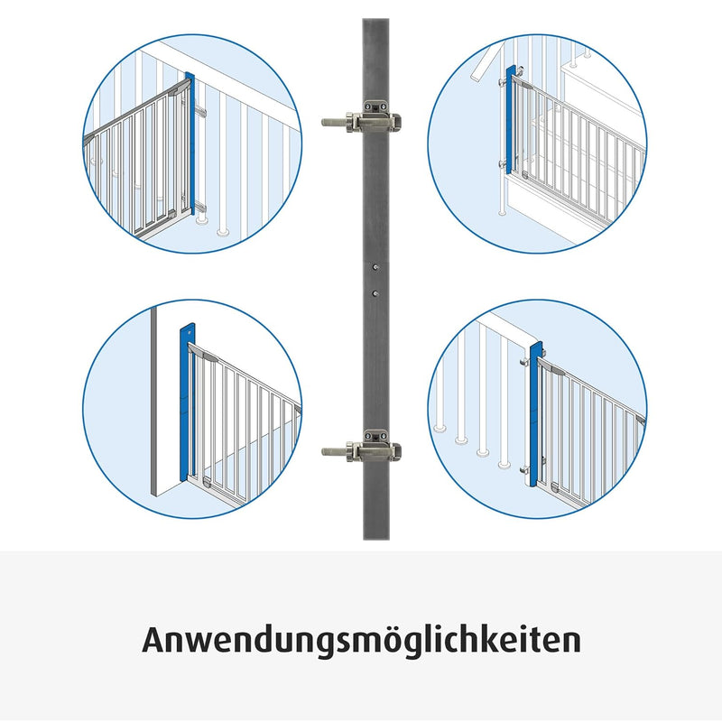 reer StairFlex zur Befestigung von Treppengittern an Sprossen-Geländern, anthrazit Anthrazit 1 Stück