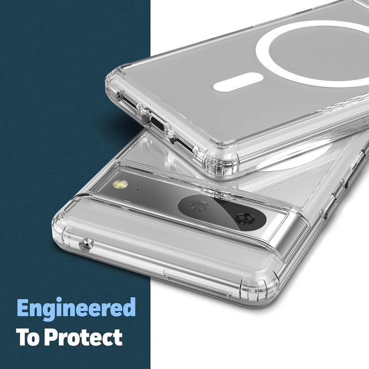 ENCASED Magnetische Schutzhülle für Google Pixel 7 – kompatibel mit MagSafe Laden und Zubehör (trans