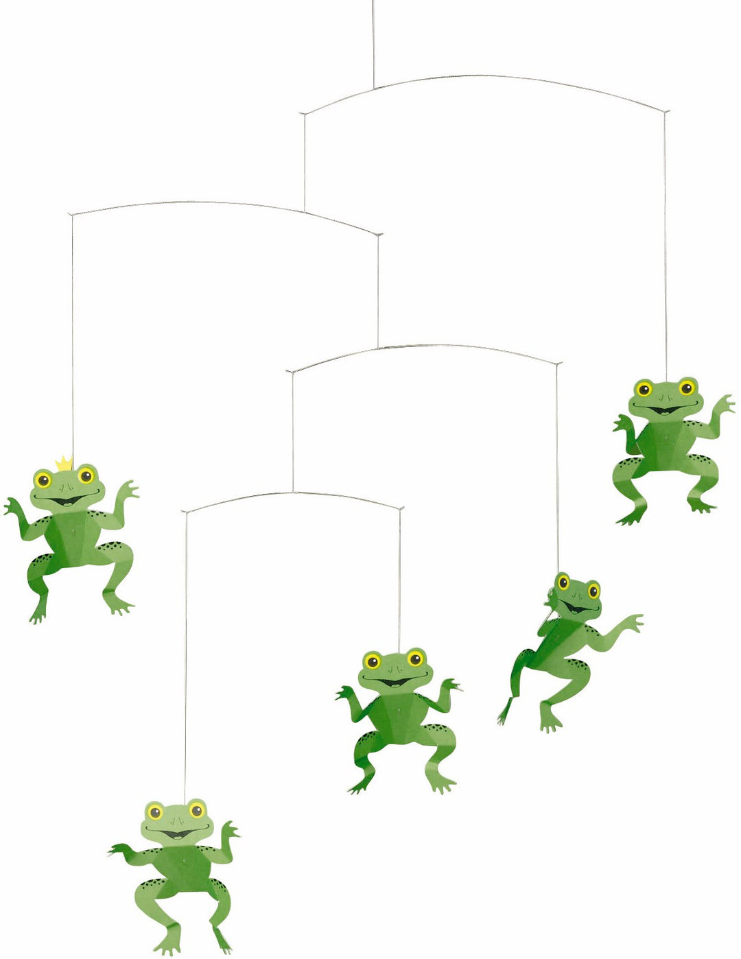 Flensted Mobiles 112a The Happy Frog Mobile, Mehrfarbig, 53x45cm