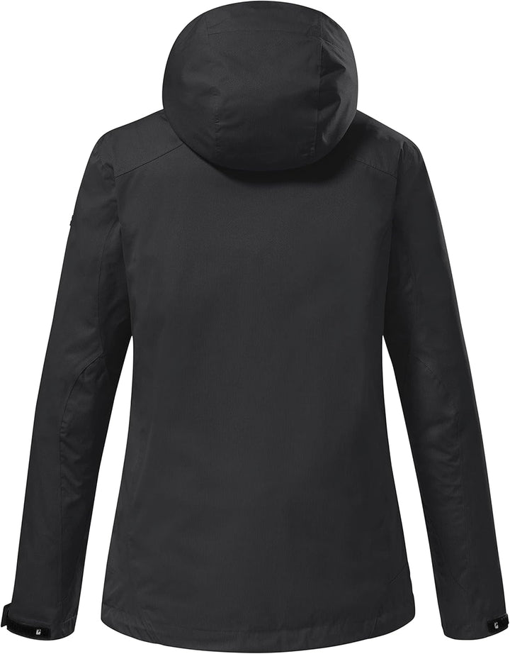 Killtec Damen Kos 133 Wmn Jckt Funktionsjacke/Outdoorjacke mit abzippbarer Kapuze 34 Schwarz, 34 Sch