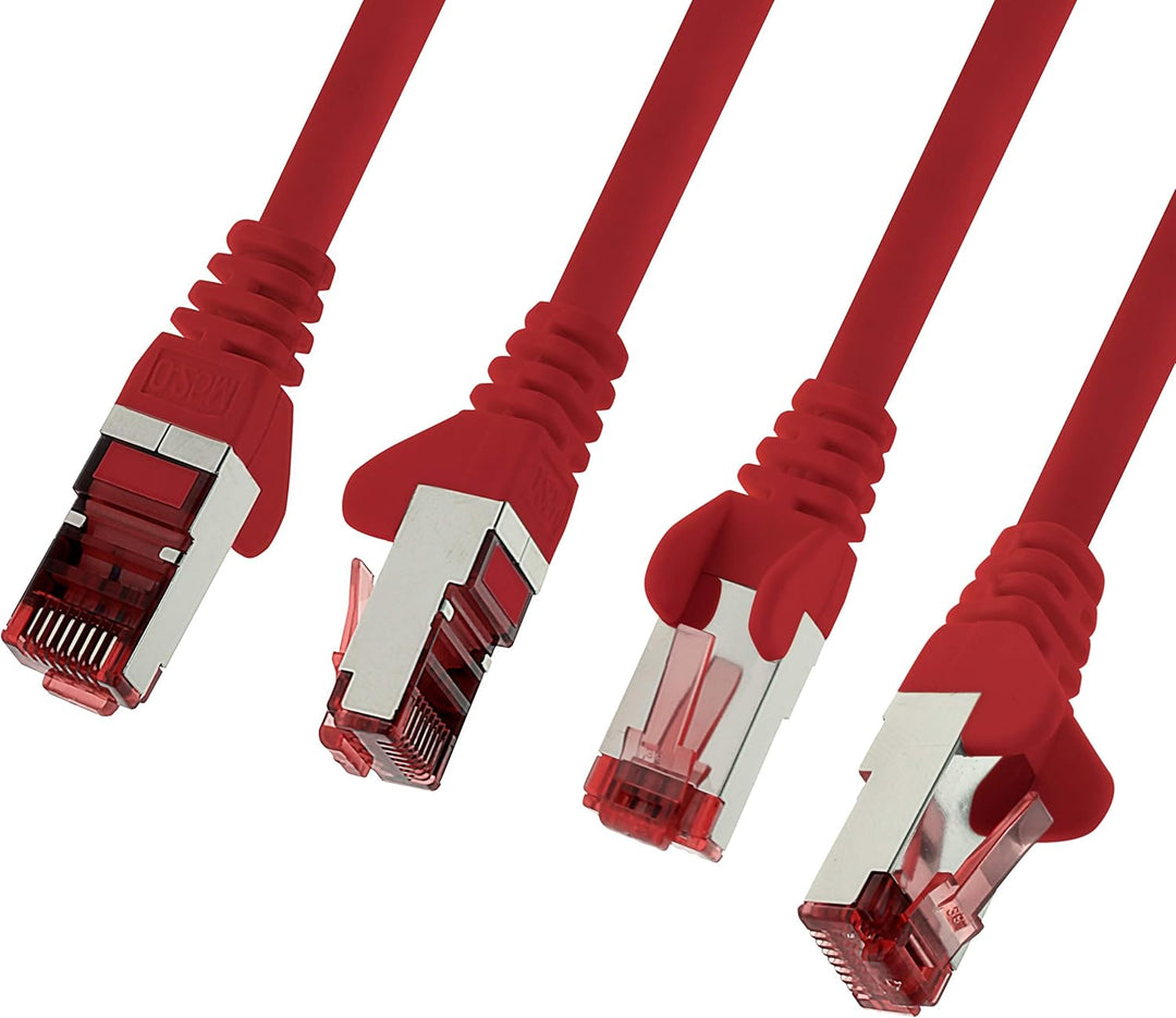 Netzwerkkabel Cat.6 10m rot - 10 x Ethernetkabel Lankabel Cat6 Lan Netzwerk Kabel Sftp Pimf Patchkab