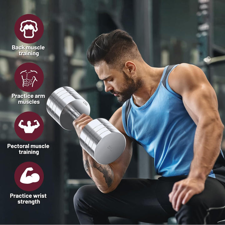 Dripex Hanteln Set, Hantel 2er Set oder Einzeln aus Stahl 2,5kg, 5kg, 7,5kg, 10kg, 15kg, 25kg, 30kg,