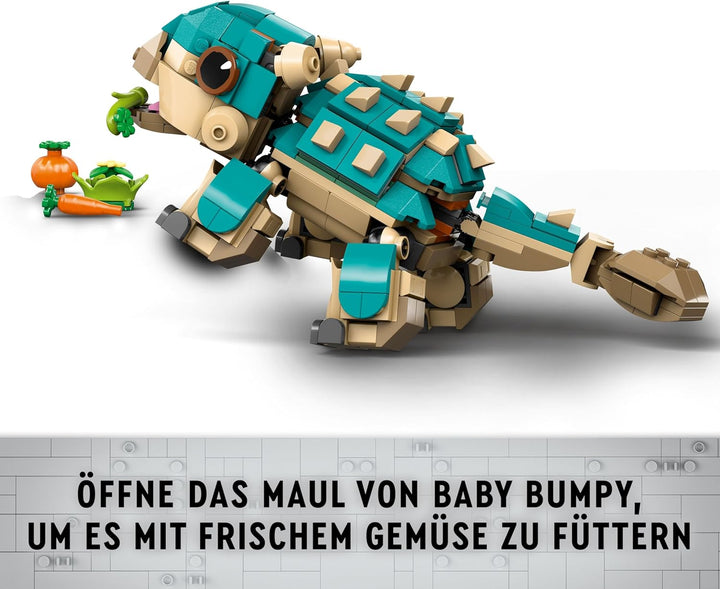 LEGO Jurassic World Baby Bumpy: Ankylosaurus, baubarer Spielzeug-Dinosaurier für Fans von Jurassic W