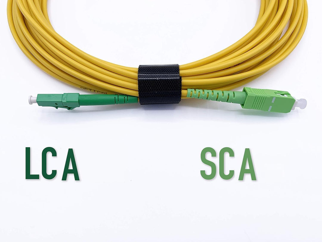 Elfcam® - 50m Glasfaserkabel SC/APC auf LC/APC Simplex Singlemode 9/125 µm LSZH, LWL Patchkabel für
