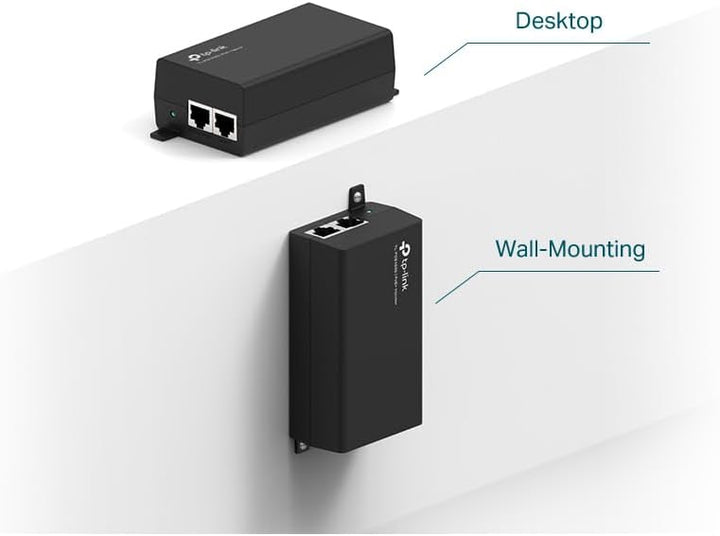 TP-Link TL-POE160S PoE+ Injektor (2 Gigabit-Ports, kompatibel mit 802.3af /at, Gesamtleistung mit bi
