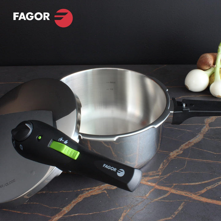 Fagor Rapid Xpress Schnellkochtopf 6 Litern, Induktion, Dampfkochtopf Express-Superschnell, Edelstah