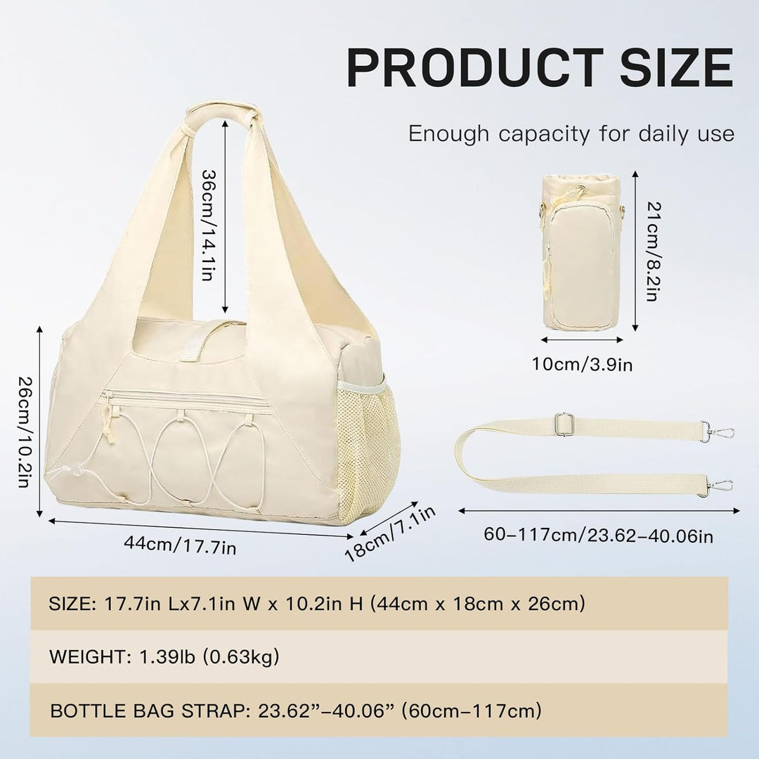 Sporttasche Damen - Gym Bag Women Leicht Wasserabweisend - Sporttasche mit Schuhfach und Nassfach -