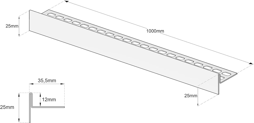 Aquabad Edelstahl Gefälleprofil Clive für begehbare Dusche in Schwarzmatt 100cm, gerade, Kantenhöhe
