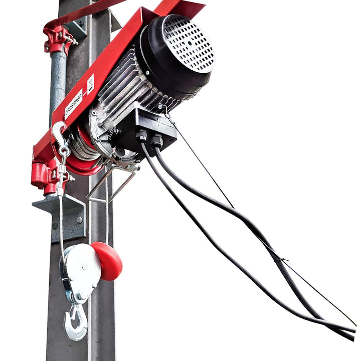 CROSSFER PA600A Elektrischer Seilhebezug 230Volt für 300kg/600kg Last Seilwinde mit Umlenkrolle als