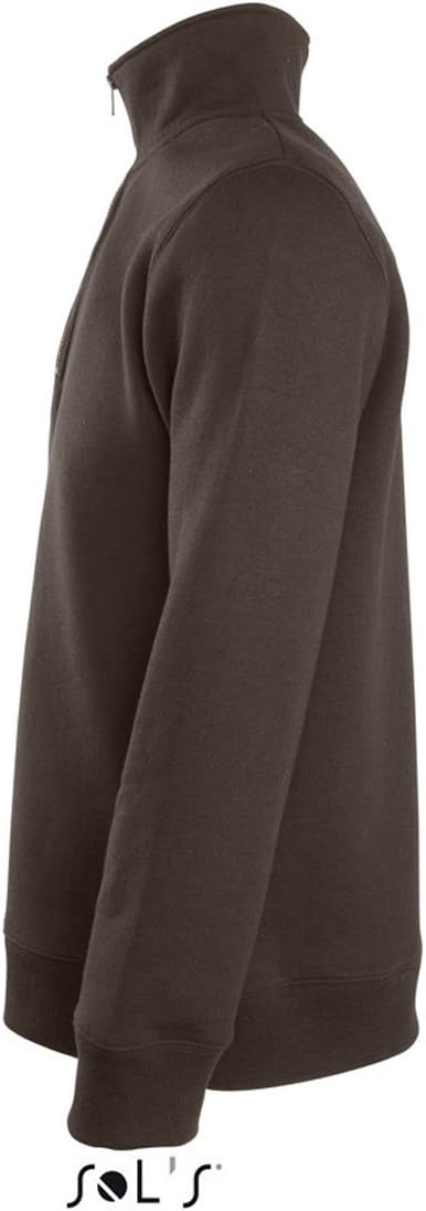 Sols - Scott - Herren Sweatshirt (1/4 Zip) , Chocolate , L