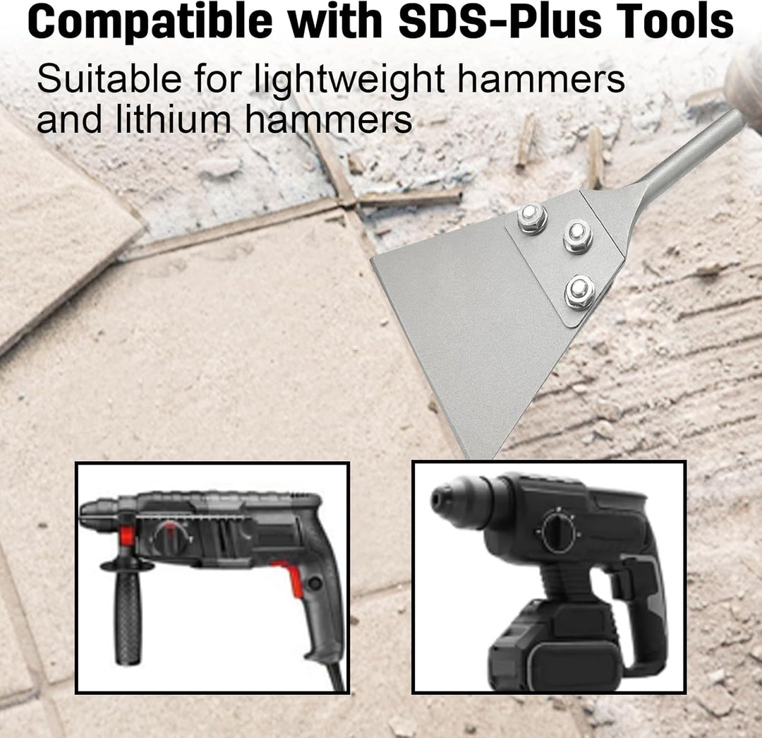 Greywolf SDS Plus Bodenschaber-Set, 12,7 x 27,9 cm, Fliesenentfernungswerkzeug für SDS Plus Meissel