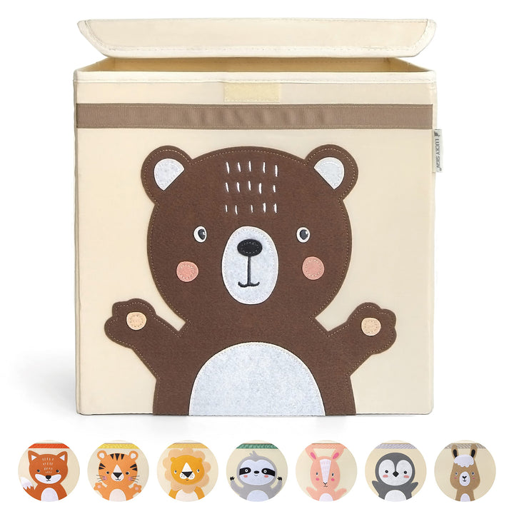 Lucky Sign Box Aufbewahrung Kinder Extra Stabile Spielzeugbox mit Deckel Ordnungsbox Wasserdicht und
