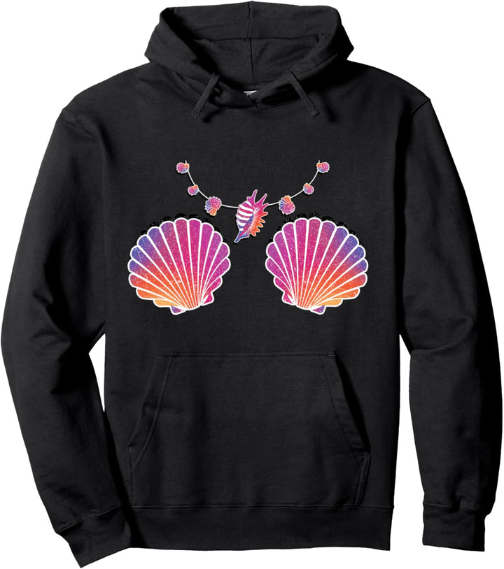 Meerjungfrau Mermaid Nixe BH Muschel Party Kostüm Pullover Hoodie
