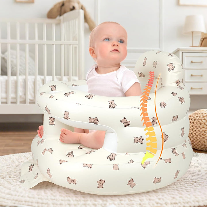 Tragbarer Aufblasbarer Babysitz Baby Sitzhilfe Sessel Leicht für 3 Monate bis 36 Monate Werkzeuglose