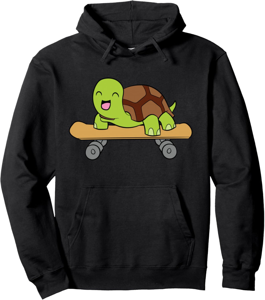 Niedliche Skateboarding Schildkröte Skateboard Schildkröte Pullover Hoodie
