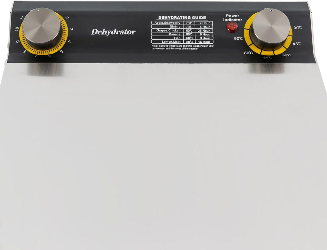 Dörrautomat,6-Trays Lebensmittel-Trocknungsmaschine Edelstahl Lebensmitteldehydrator 400w 30-90℃,Für