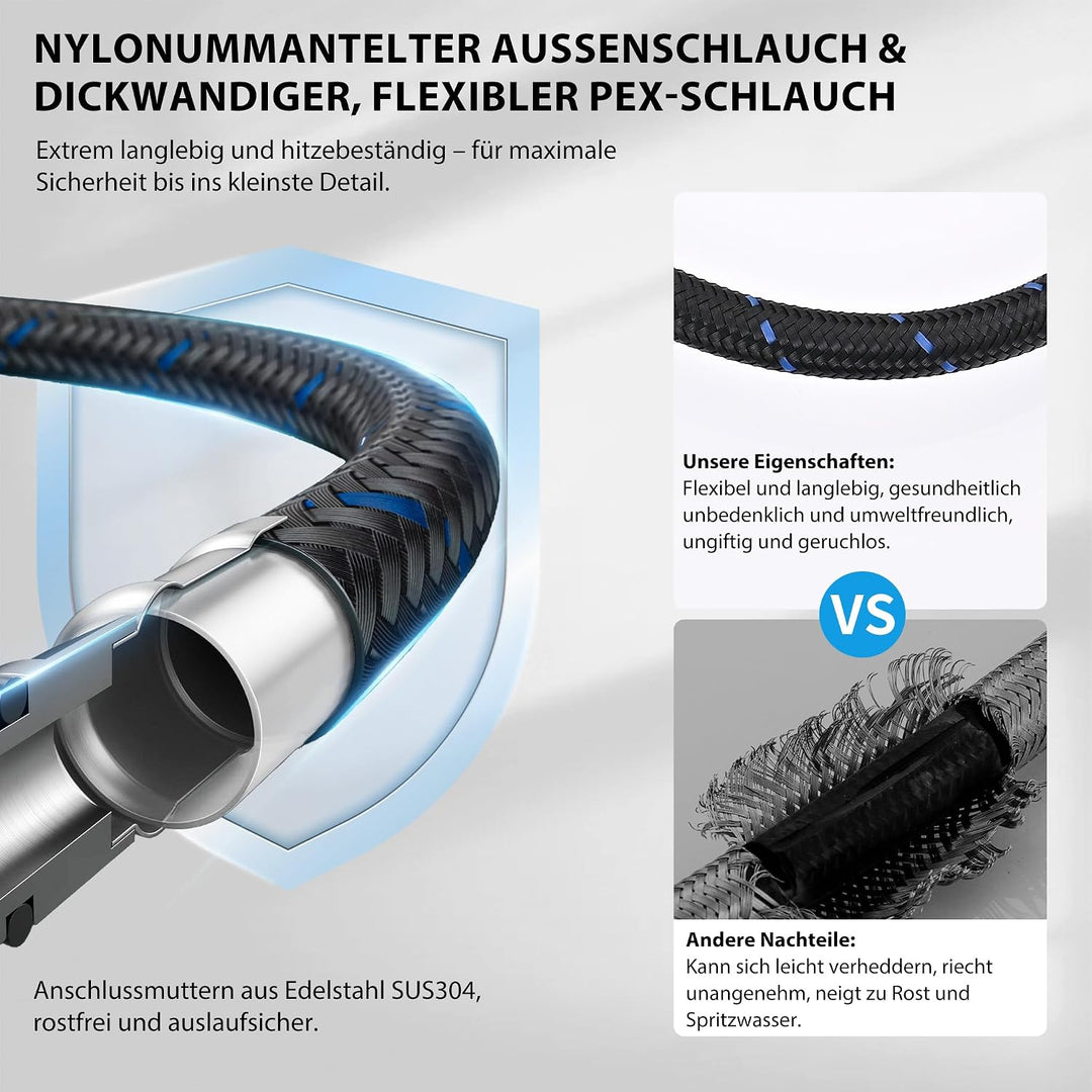 HOMELODY Wasserhahn Bad Schwarz Waschtischarmatur Mischbatterie Bad Armatur Badezimmer Waschbeckenar