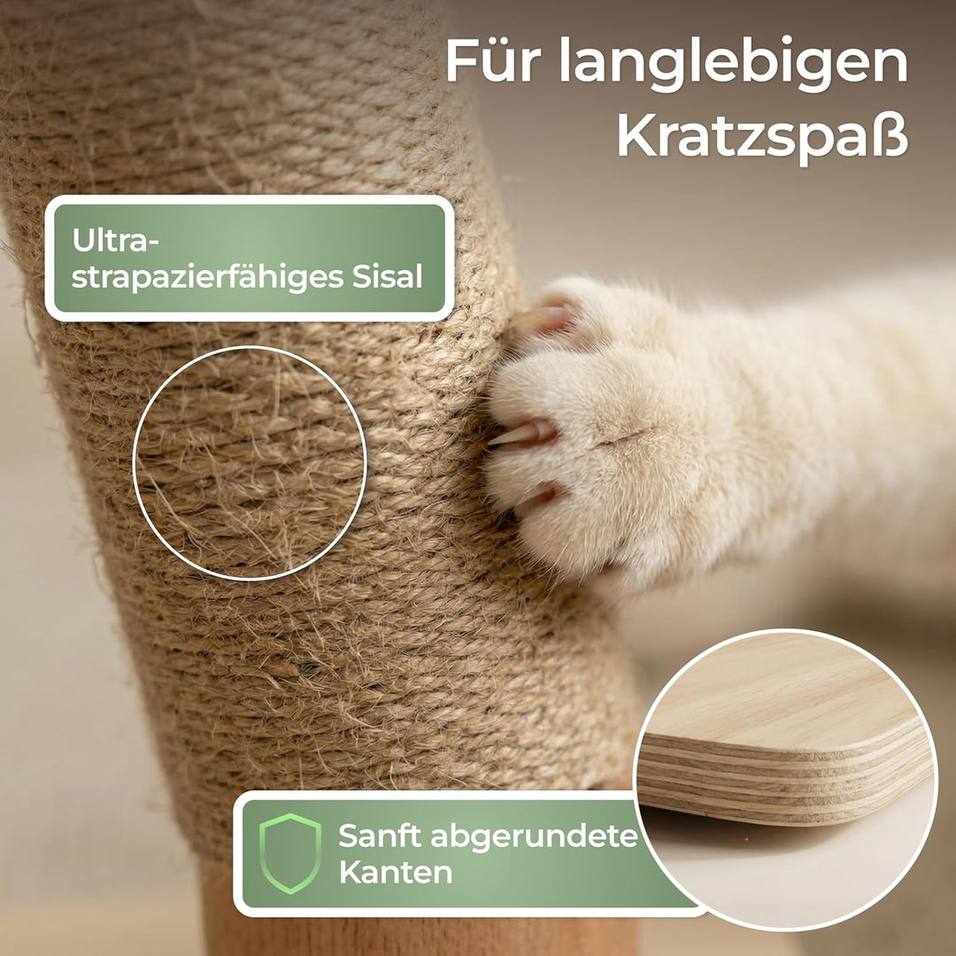WOOWOOD Kratzbaum Katze - Extrem Stabil, Kratzsäule XXL, Kratzbaum Klein - Kratzstamm für kleine und