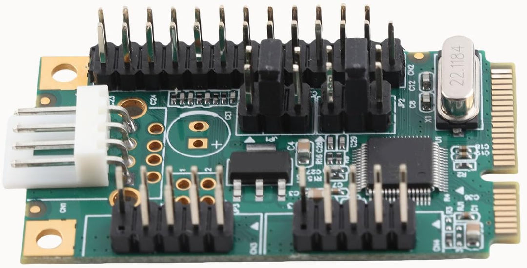 PCIe-Seriell-Parallel-Erweiterungskarte, Parallelport-Combo-Karte PCI-Express-Karte mit 2 Hochgeschw